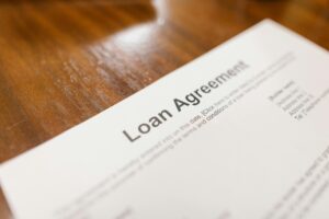 Same-day loan agreement document