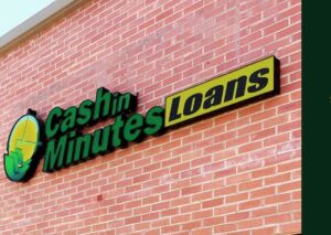 Cash In Minutes personal loan Utah bad credit location exterior sign in Utah