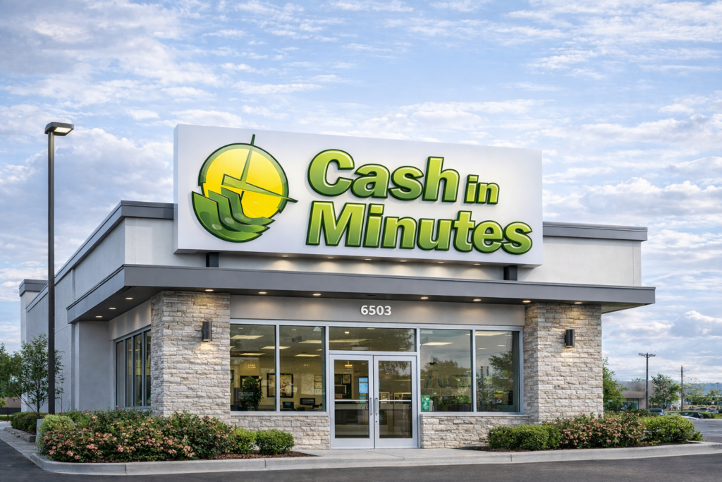 Cash In Minutes personal loan locations in Utah loan office exterior