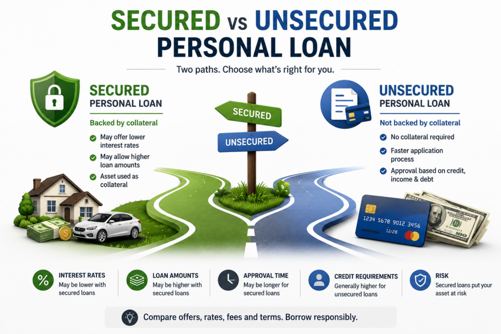 secured vs unsecured personal loan